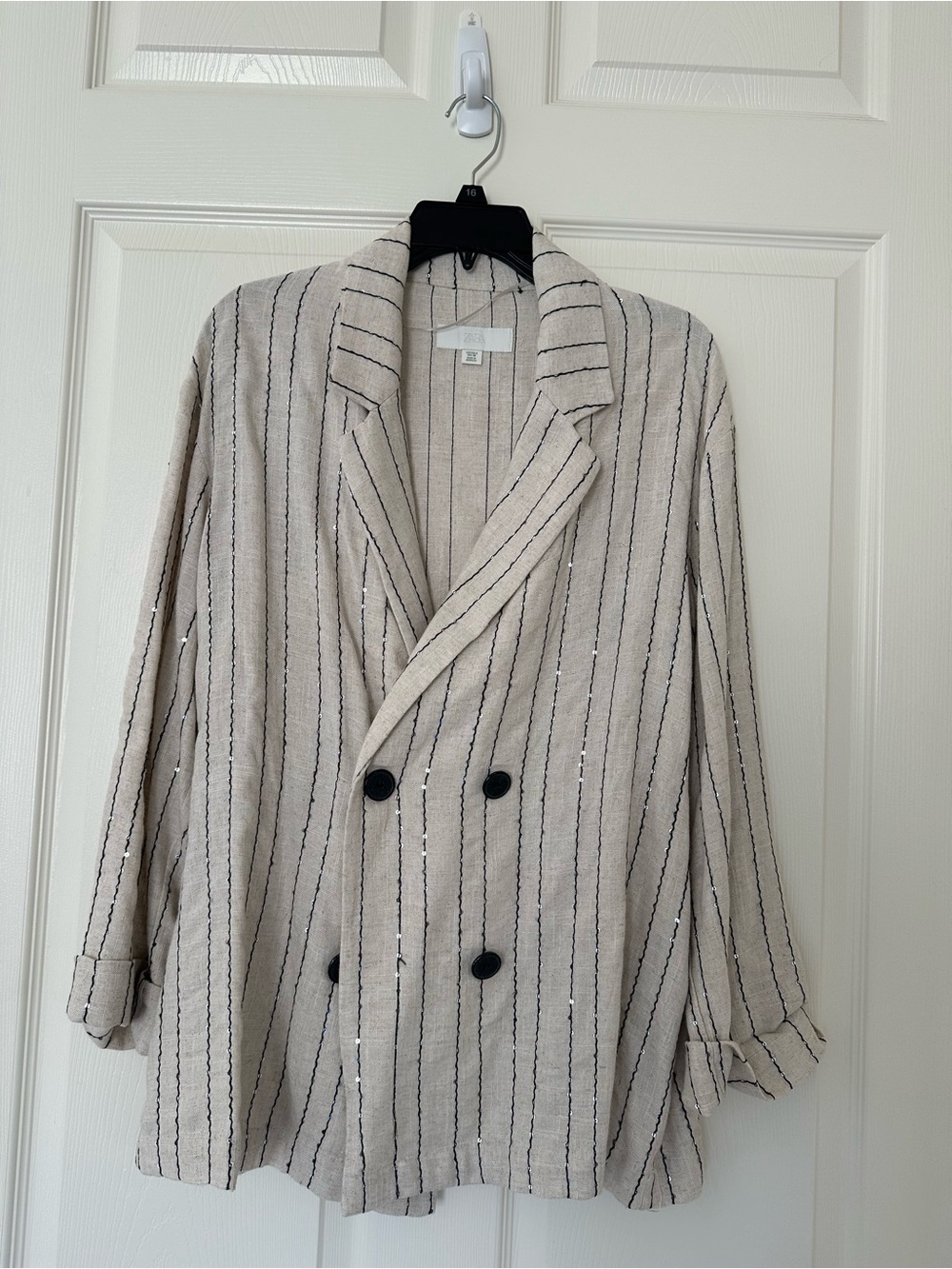 Zara linen blazer with sequence Size s - Picture 1 of 3